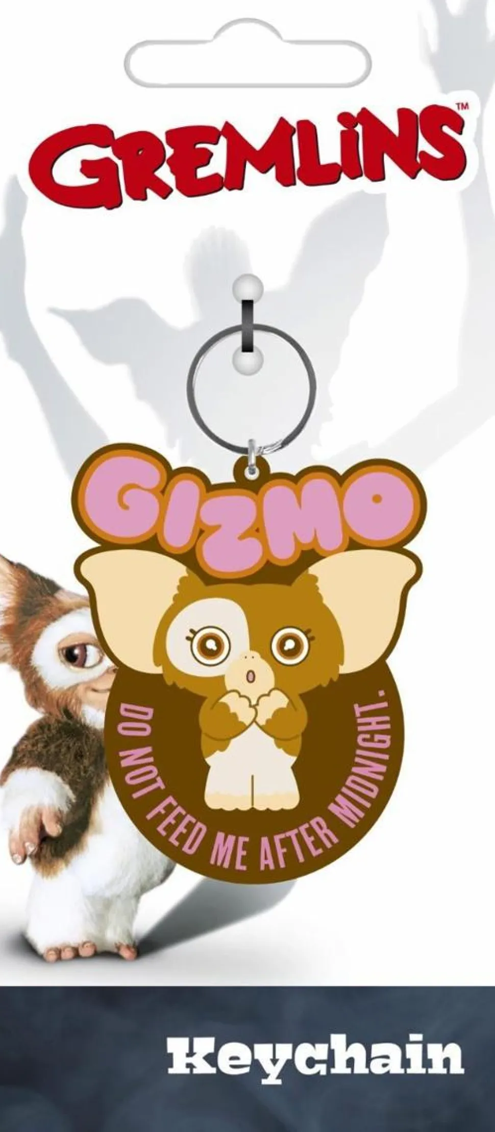 Gremlins - Gizmo: Do Not Feed After Midnight Rubber Keychain