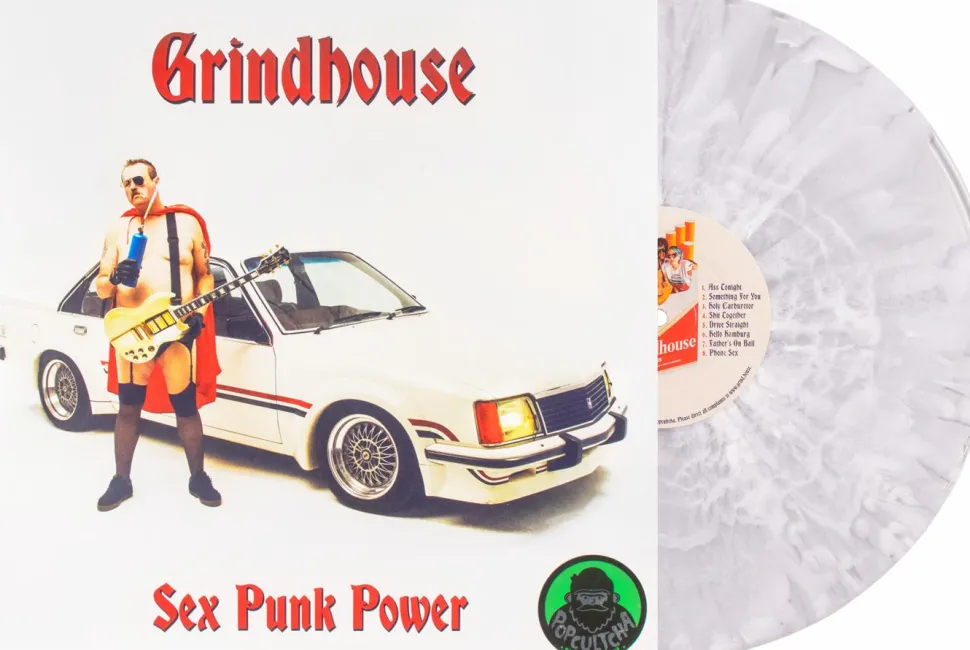 Grindhouse - Sex Punk Power Deluxe 180 Gram LP Vinyl Record (Popcultcha Exclusive Clear with White Splatter Coloured Vinyl)