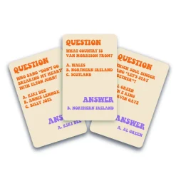 Groovy 70s Trivia - 100 Pop Culture Questions Trivia Card Game