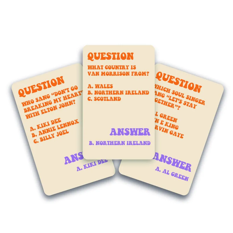 Groovy 70s Trivia - 100 Pop Culture Questions Trivia Card Game
