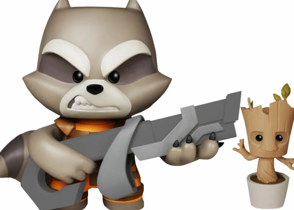 Guardians of the Galaxy - Rocket Raccoon with Potted Groot Super Deluxe 11" Vinyl Figure