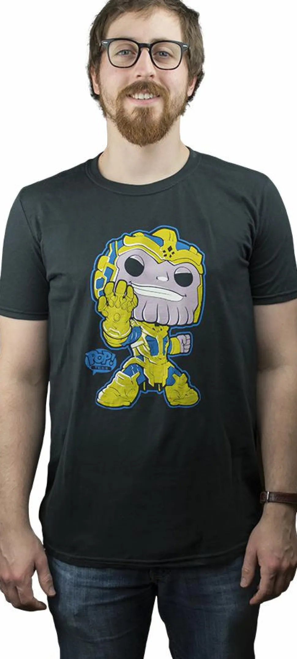 Guardians of the Galaxy - Thanos Pop! Tees Mens Black T-Shirt