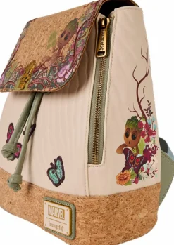 Guardians of the Galaxy - Floral Groot Drawstring 10" Faux Leather Mini Backpack