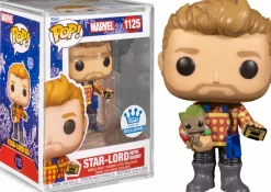 Guardians of the Galaxy - Star-Lord with Groot Holiday Pop! Vinyl Figure in Acrylic Pop! Protector (Funko / Popcultcha Exclusive)