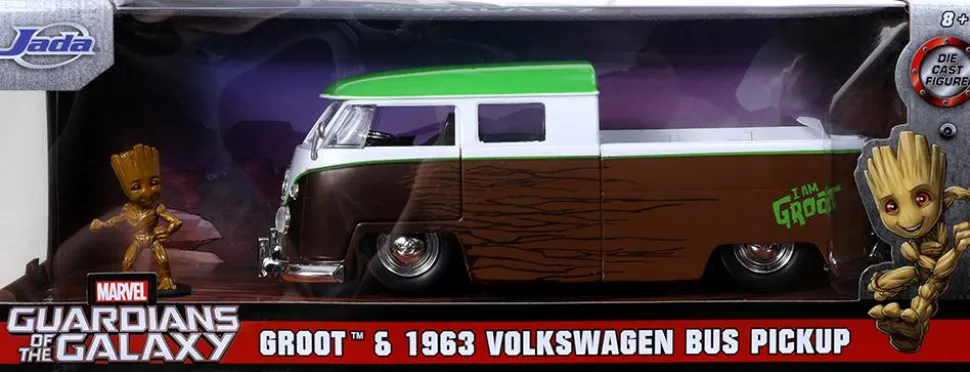 Guardians of the Galaxy: Vol. 2 - 1962 Volkswagen Bus with Groot 1/24th Scale Hollywood Rides Die-Cast Vehicle