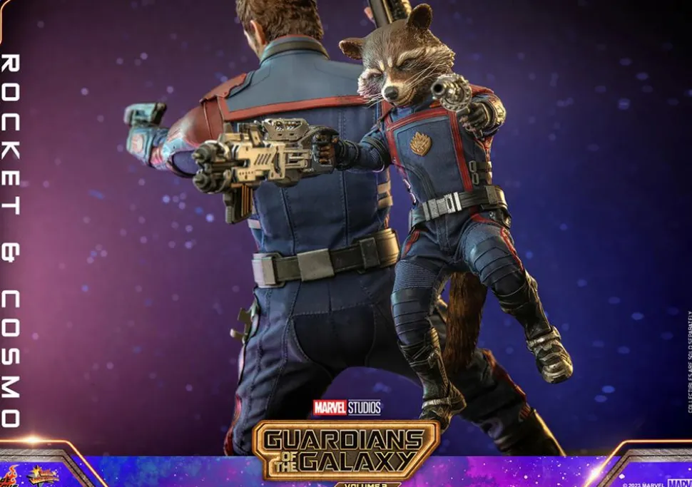 Guardians of the Galaxy: Vol. 3 - Rocket & Cosmo 1/6th Scale Hot Toys Action Figure (Set of 2)
