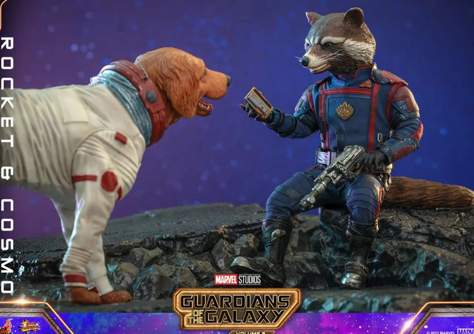 Guardians of the Galaxy: Vol. 3 - Rocket & Cosmo 1/6th Scale Hot Toys Action Figure (Set of 2)