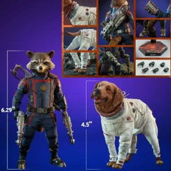 Guardians of the Galaxy: Vol. 3 - Rocket & Cosmo 1/6th Scale Hot Toys Action Figure (Set of 2)