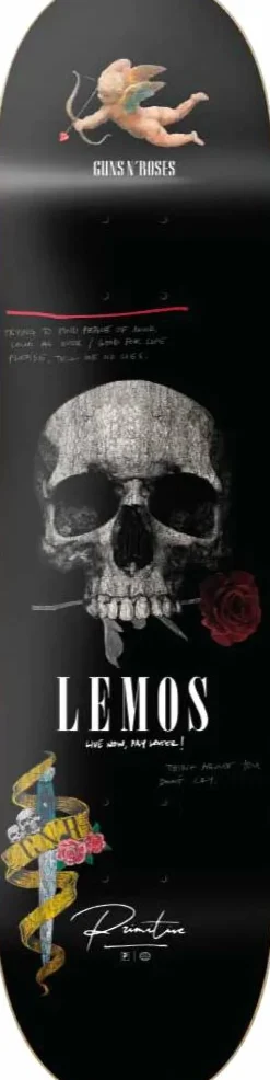 Guns N' Roses - Guns N' Roses x Primitive Don't Cry Lemos 8.25" Skateboard Deck (Deck Only)