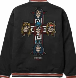Guns N' Roses - Guns N' Roses x Primitive Cross Black Varsity Jacket