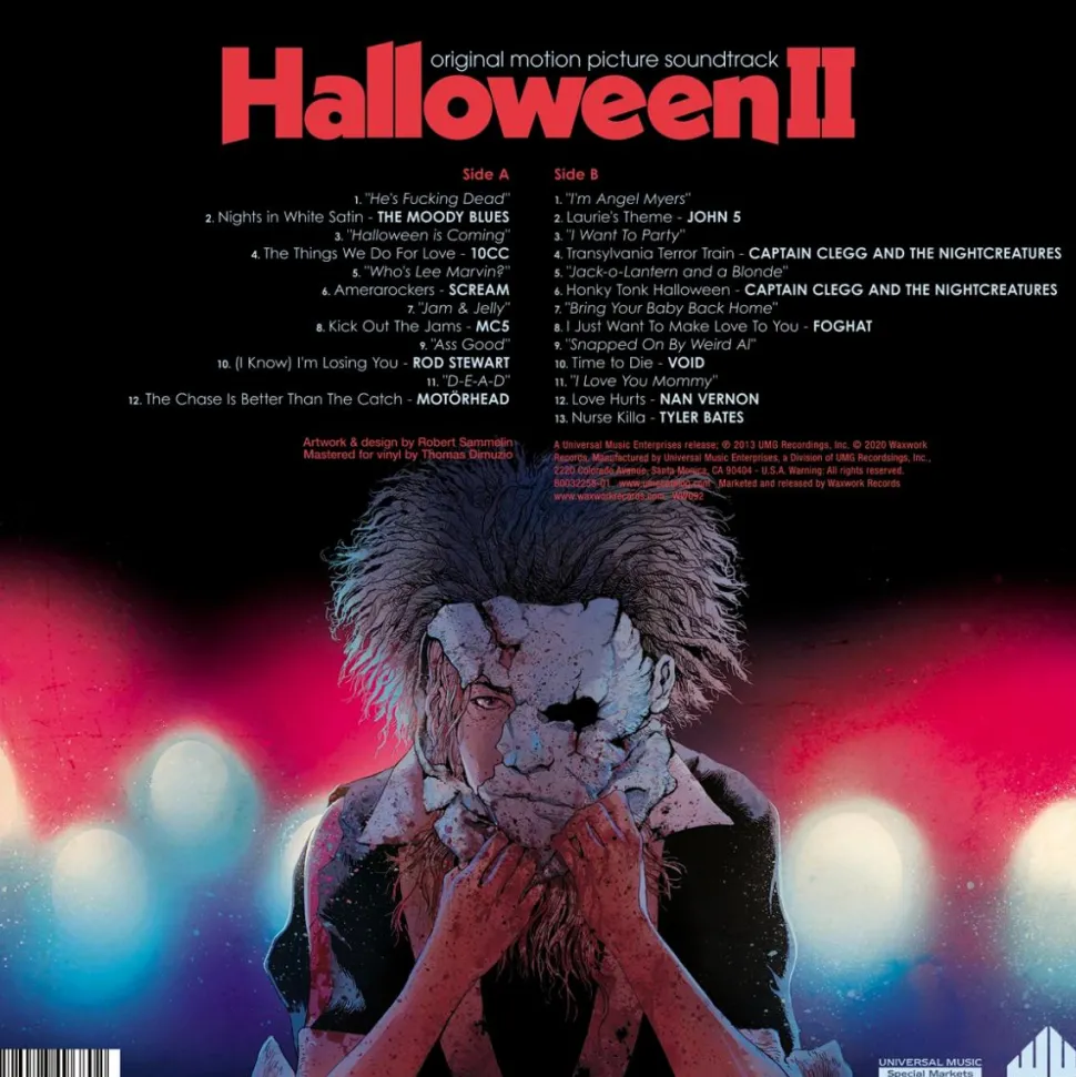 Halloween II (2009) - Original Motion Picture Soundtrack by Rob Zombie & Tyler Bates LP Vinyl Record (“Pumpkin” Orange, “Candy Apple” Red, & Magenta Swirled Coloured Vinyl)