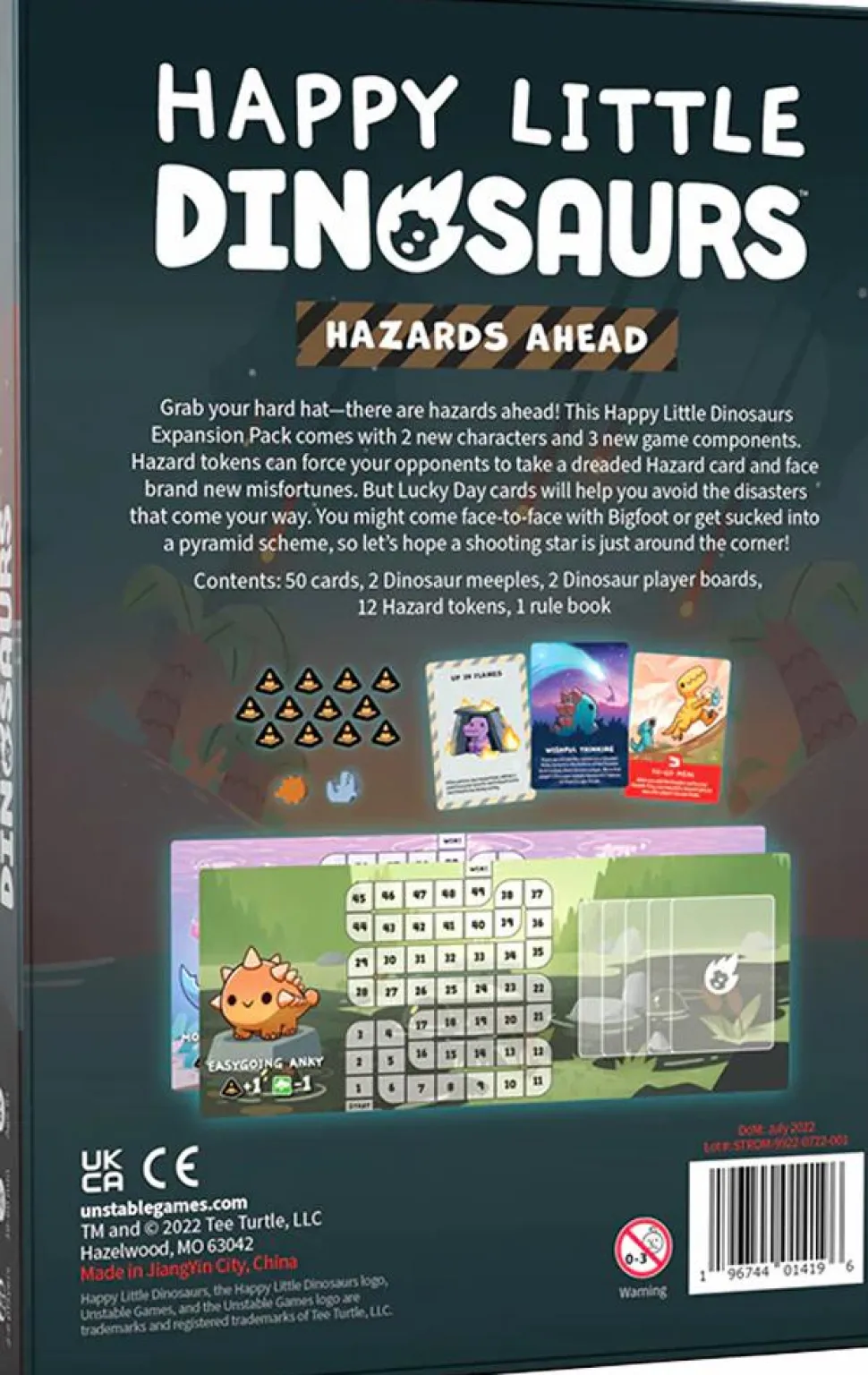 Happy Little Dinosaurs - Hazards Ahead 5-6 Player Board Game Expansion Pack