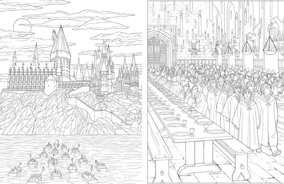 Harry Potter - An Official Hogwarts Coloring Book Paperback Book