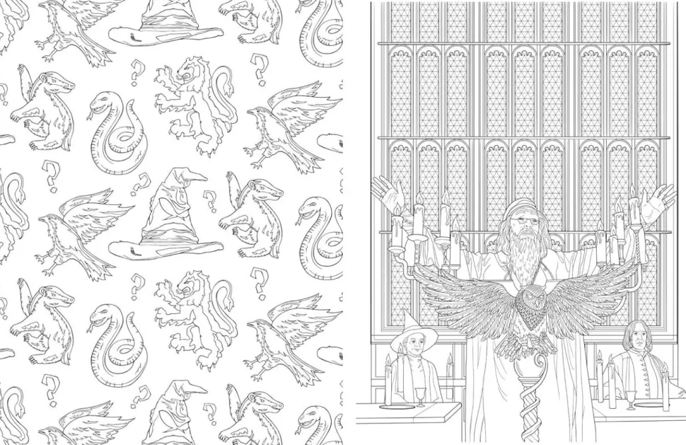 Harry Potter - An Official Hogwarts Coloring Book Paperback Book