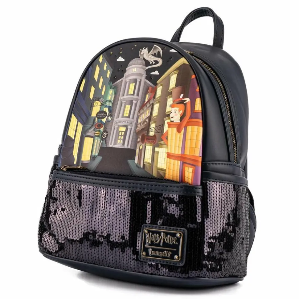 Harry Potter - Diagon Alley 10” Faux Leather Mini Backpack