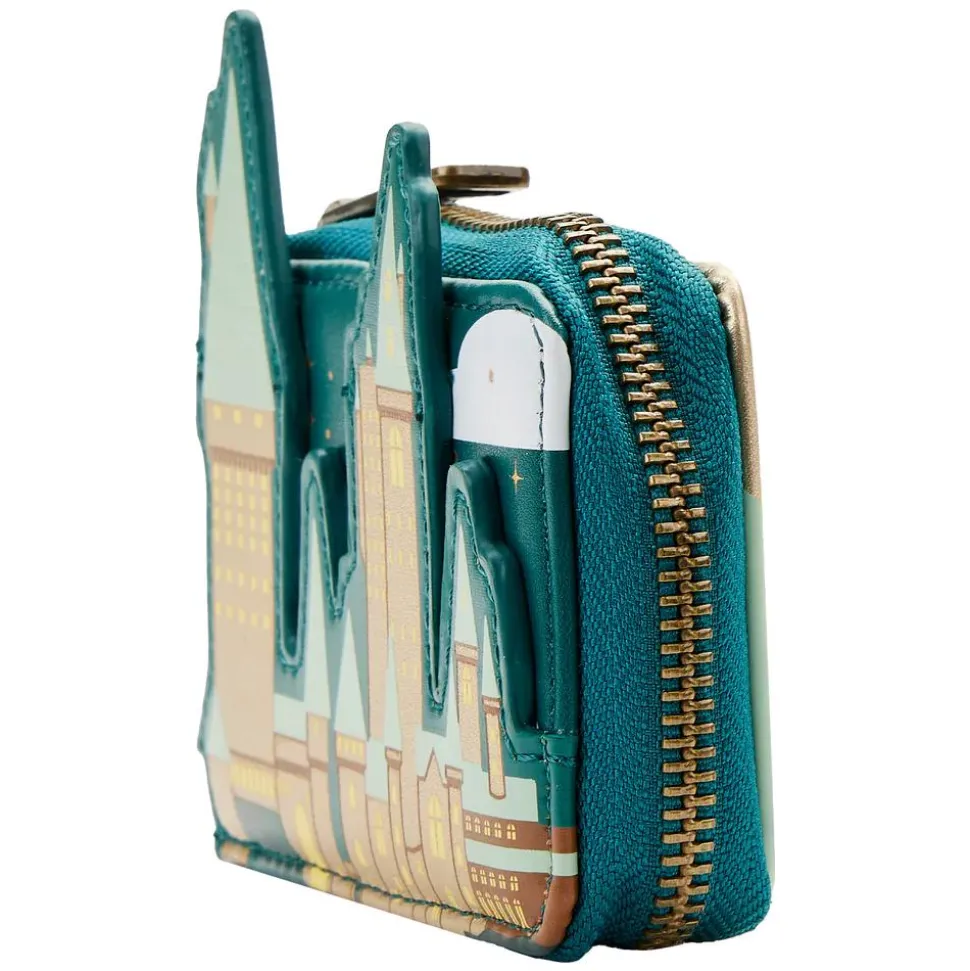 Harry Potter - Golden Hogwarts Castle 4” Faux Leather Accordion Wallet