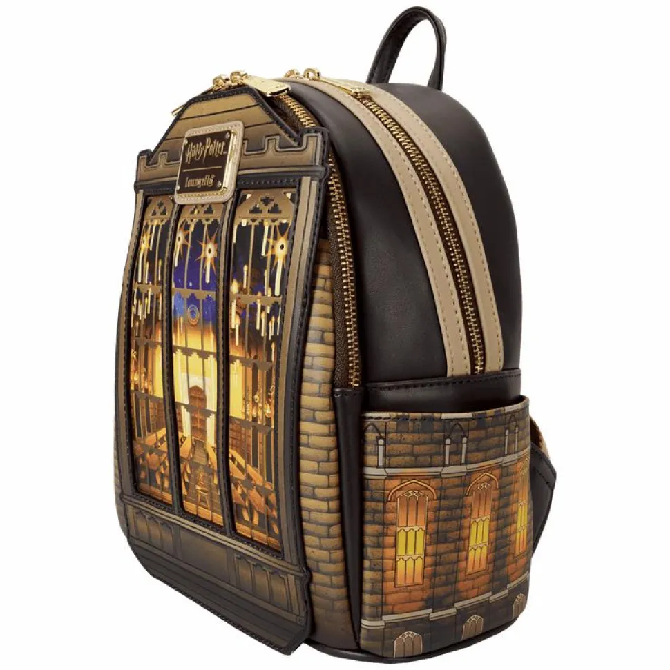 Harry Potter - Great Hall Light Up 10" Faux Leather Mini Backpack