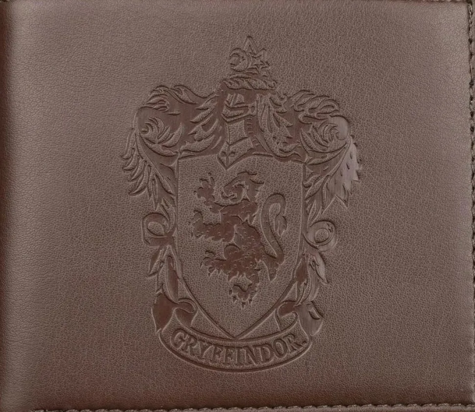 Harry Potter - Gryffindor Logo Embossed Brown Wallet