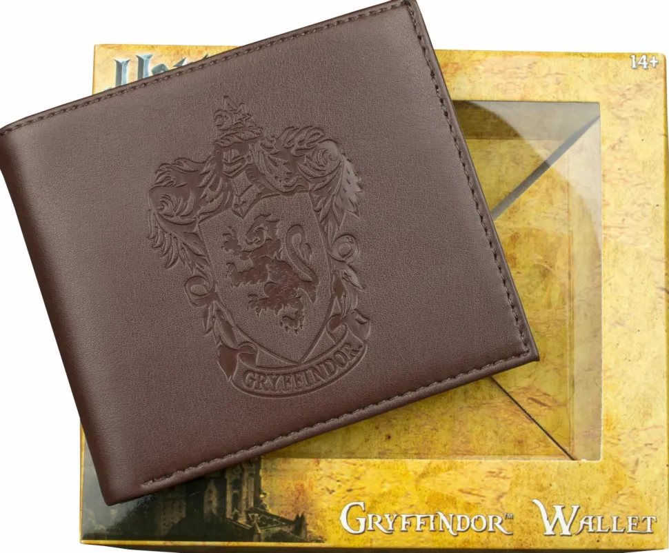 Harry Potter - Gryffindor Logo Embossed Brown Wallet
