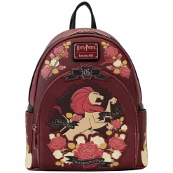 Harry Potter - Gryffindor House Floral Tattoo 10" Faux Leather Mini Backpack