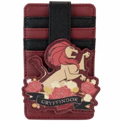 Harry Potter - Gryffindor House Floral Tattoo 5" Faux Leather Card Holder