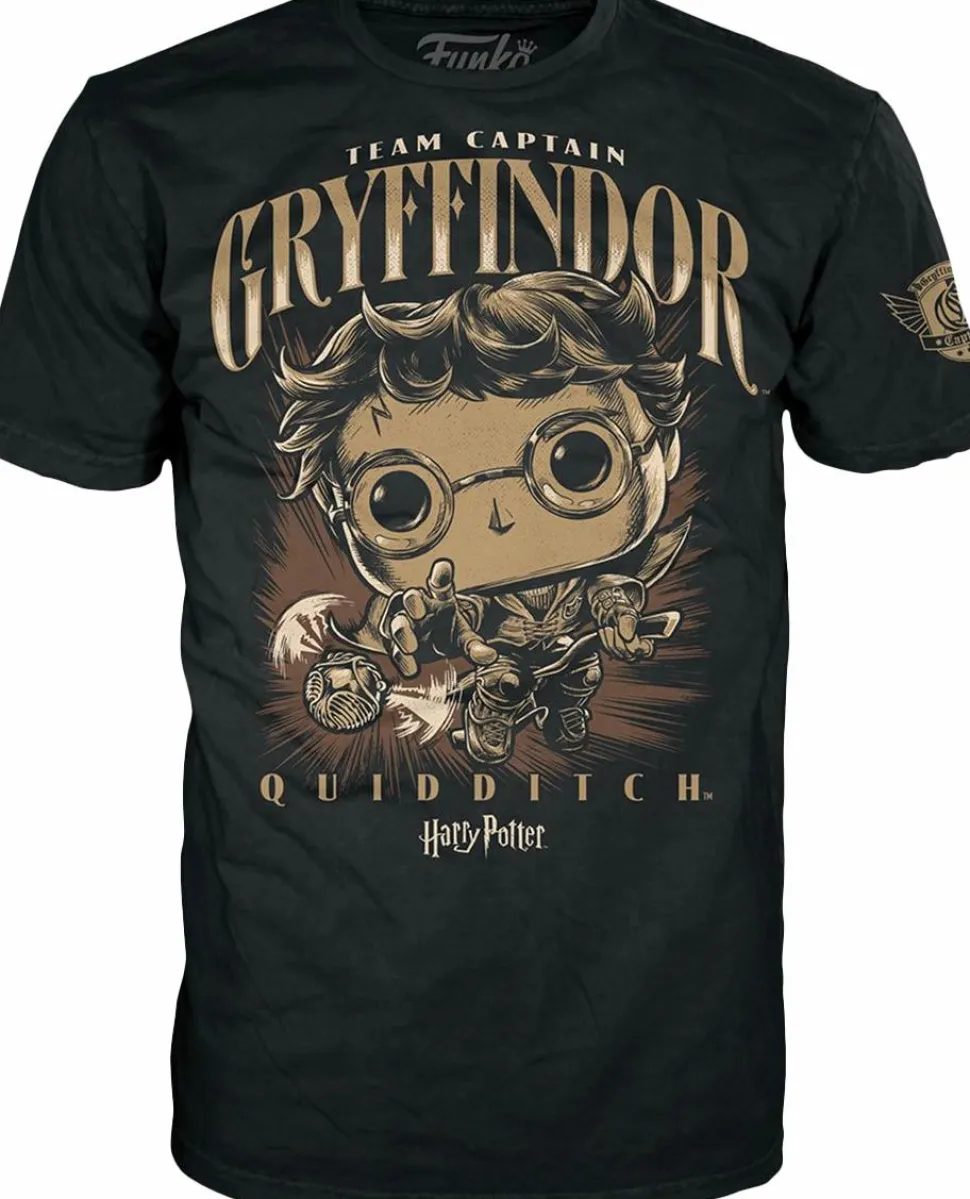 Harry Potter - Harry Potter Quidditch Pop! Tees Unisex Black T-Shirt