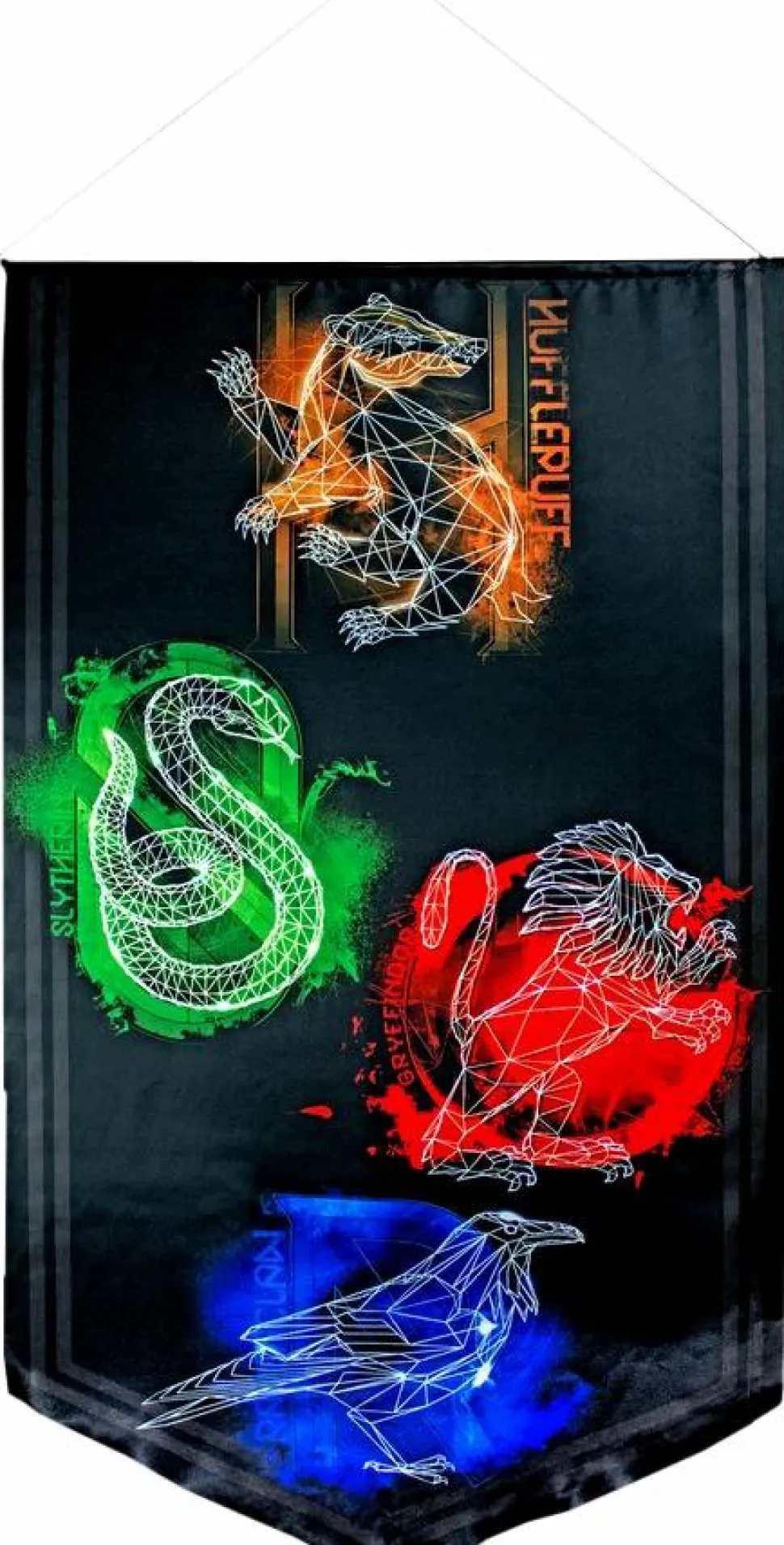 Harry Potter - House Crests Satin Banner