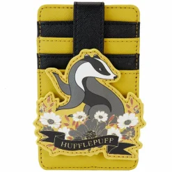 Harry Potter - Hufflepuff House Floral Tattoo 5" Faux Leather Card Holder