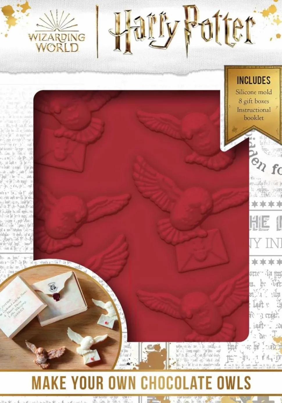 Harry Potter - Make Your Own Chocolate Owls Silicone Chocolate Mold Gift Box Set