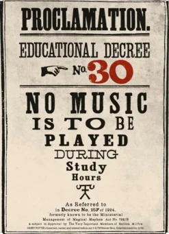 Harry Potter - Proclamation No. 30 A3 Tin Sign