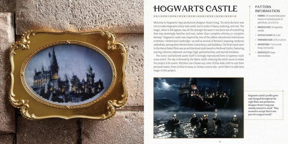 Harry Potter - The Official Hogwarts Book of Cross-Stitch Hardcover Book