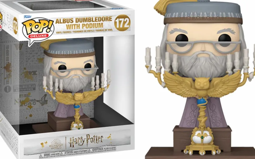 Harry Potter and the Prisoner of Azkaban - Albus Dumbledore with Podium Pop! Deluxe Vinyl Figure