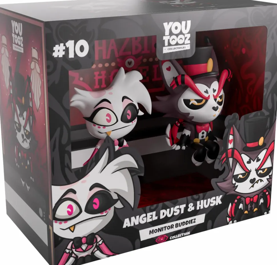 Hazbin Hotel - Angel Dust & Husk Monitor Buddiez 2.5" Vinyl Figure 2-Pack