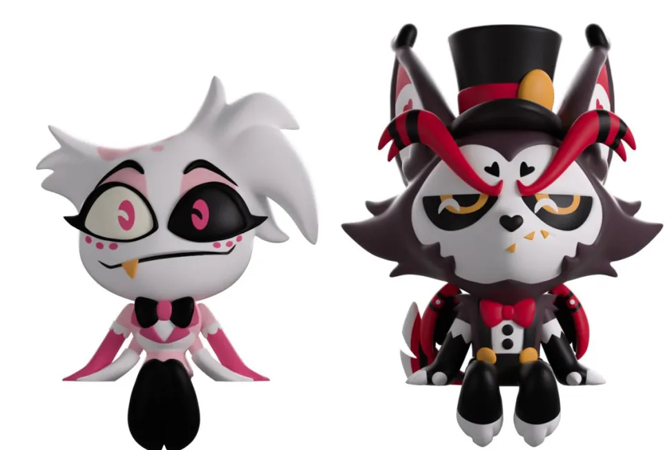 Hazbin Hotel - Angel Dust & Husk Monitor Buddiez 2.5" Vinyl Figure 2-Pack