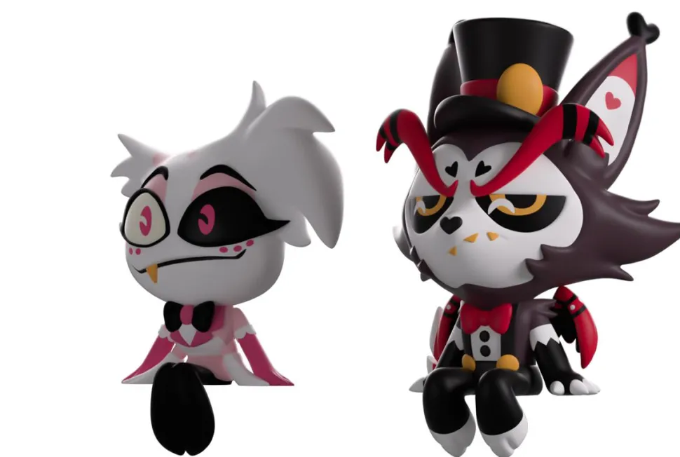 Hazbin Hotel - Angel Dust & Husk Monitor Buddiez 2.5" Vinyl Figure 2-Pack