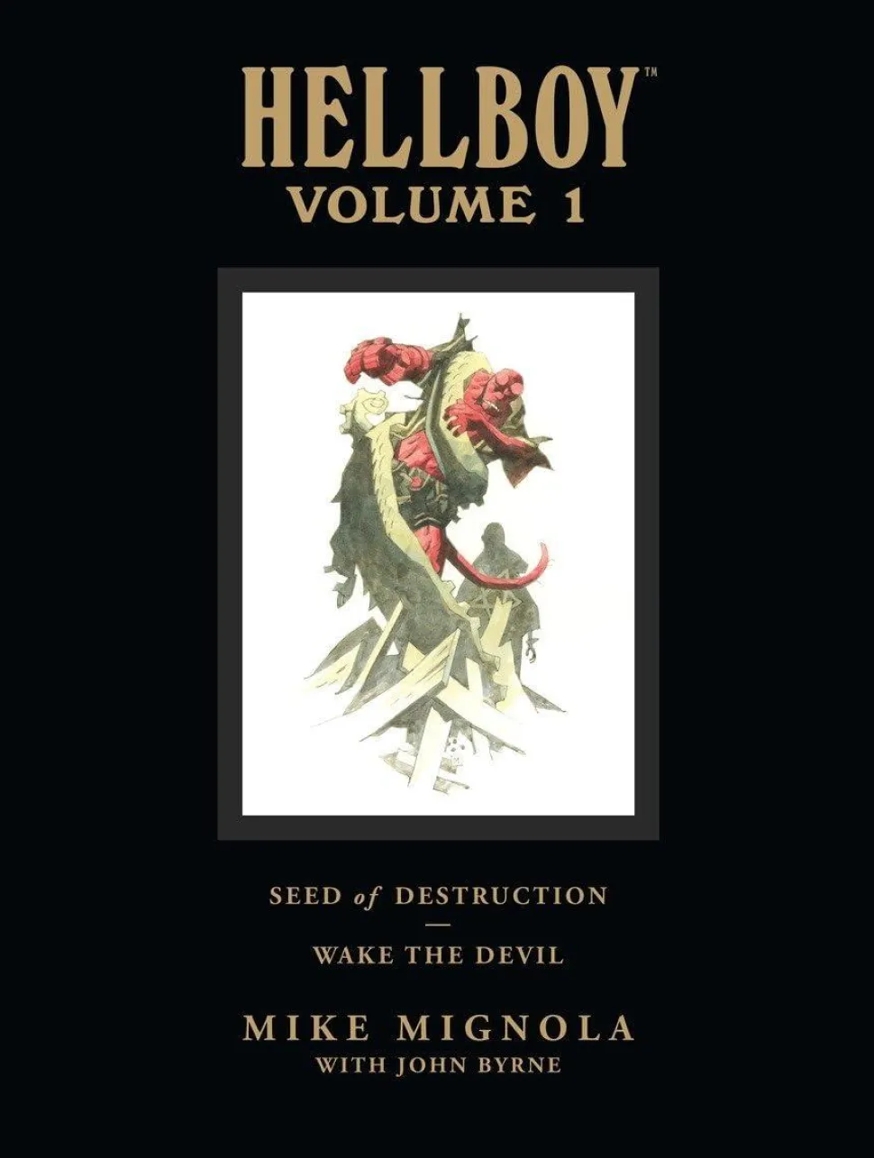 Hellboy - Library Edition Volume 01 Seed of Destruction and Wake the Devil Hardcover Book