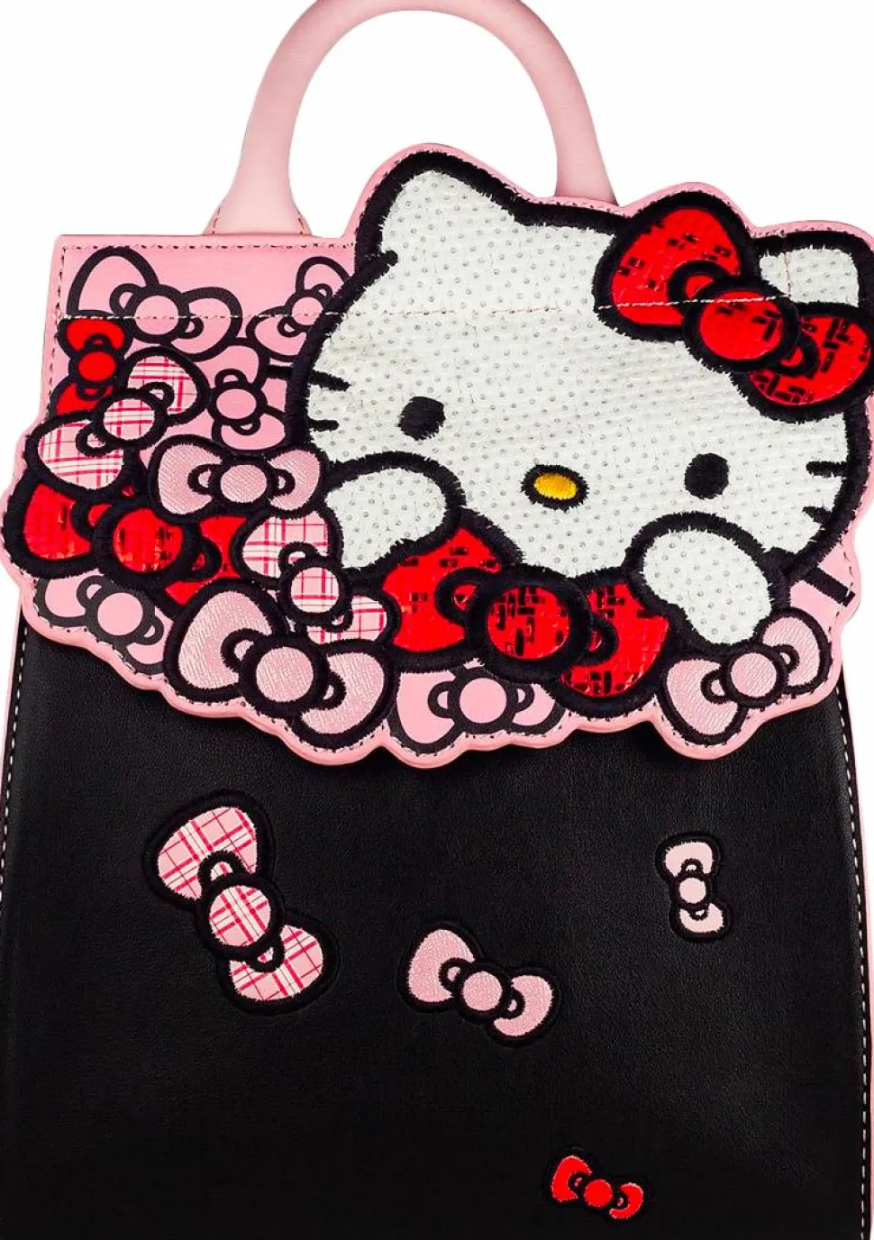 Hello Kitty - Bow 9” Faux Leather Mini Backpack
