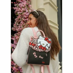 Hello Kitty - Bow 9” Faux Leather Mini Backpack