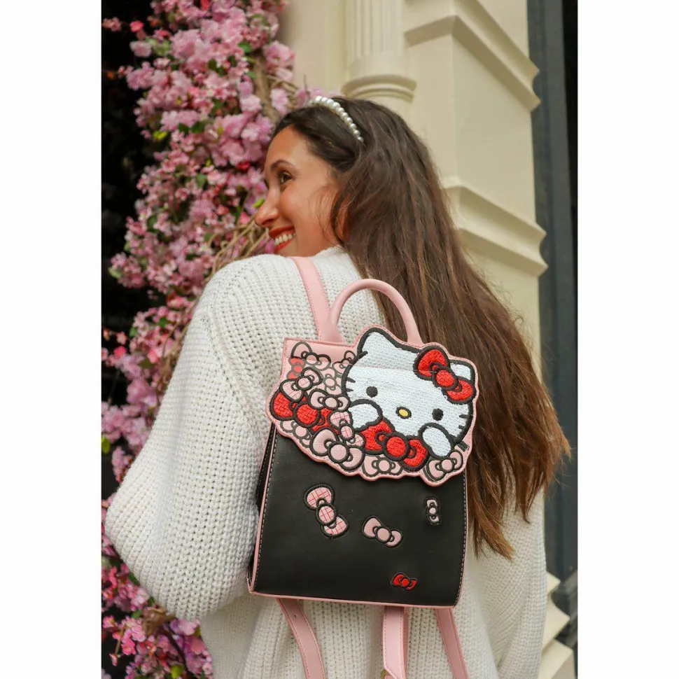 Hello Kitty - Bow 9” Faux Leather Mini Backpack