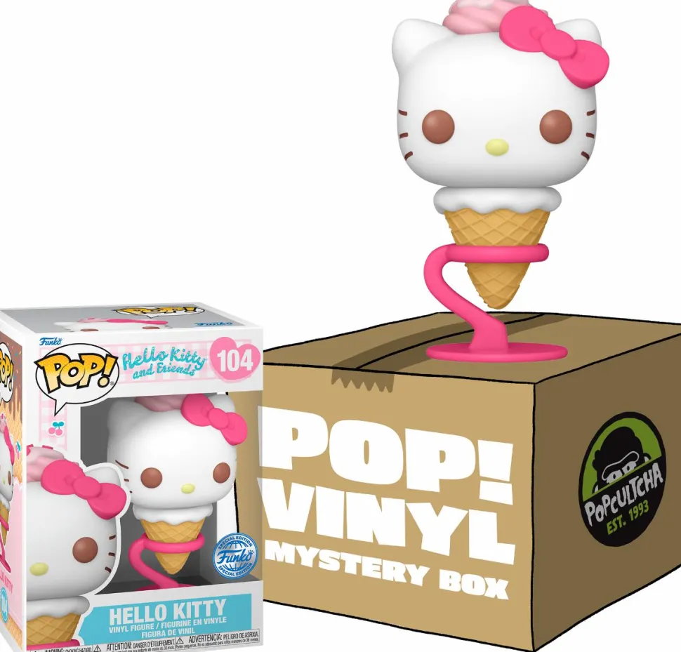 Hello Kitty & Friends - Hello Kitty as Ice Cream Cone Mystery Box (Includes Hello Kitty & 3 Exclusive Pop! Vinyl Figures)