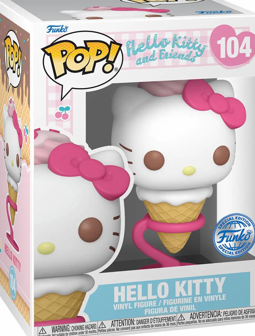 Hello Kitty & Friends - Hello Kitty as Ice Cream Cone Pop! Vinyl Figure (Popcultcha Exclusive)