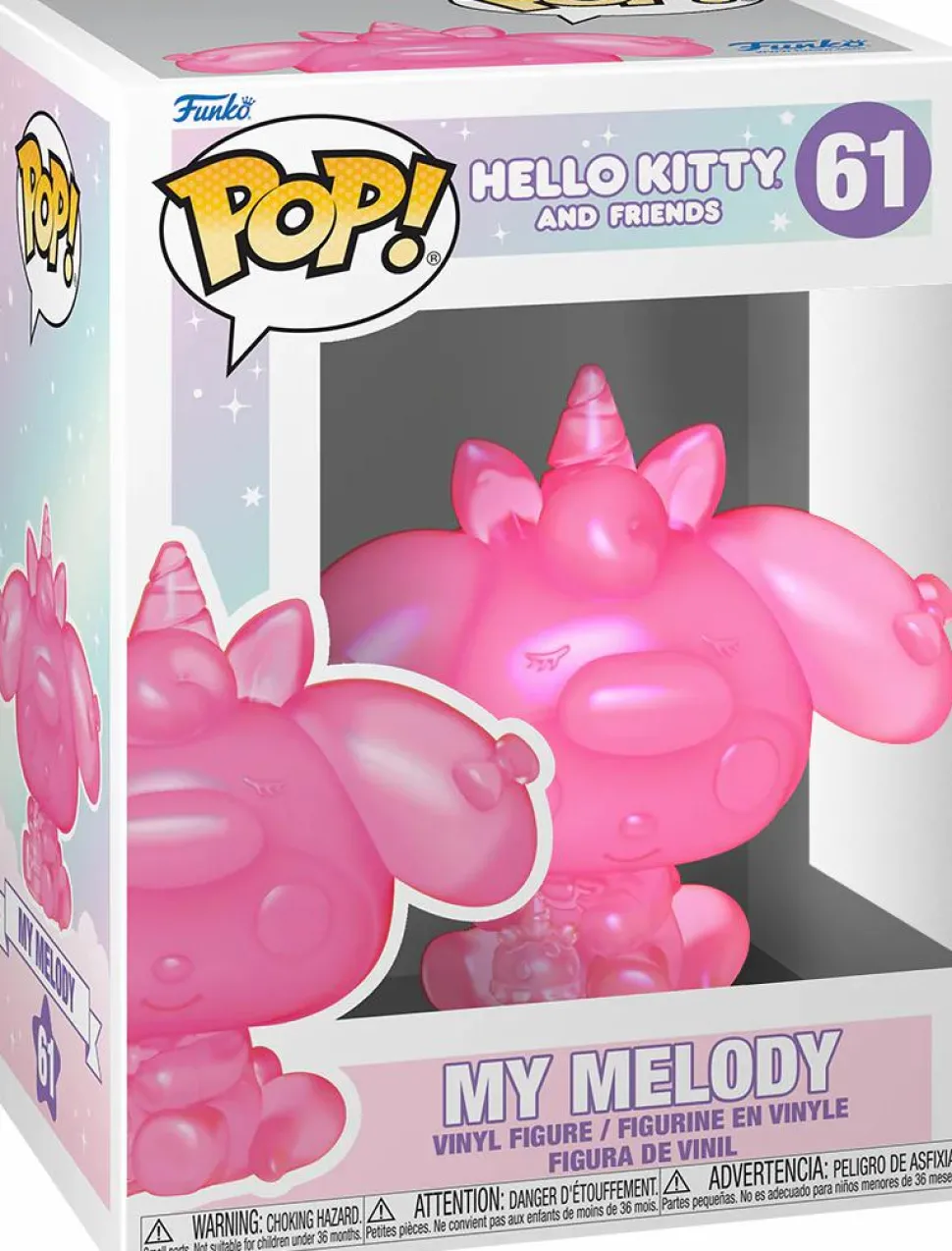 Hello Kitty & Friends - My Melody (Translucent Pink) Mystery Box (Includes My Melody & 3 Exclusive Pop! Vinyl Figures)