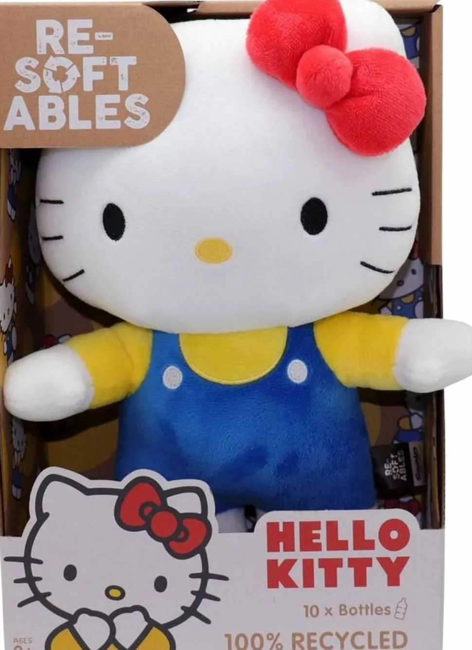 Hello Kitty - Hello Kitty in Blue Overalls Re-Softables 10" Plush