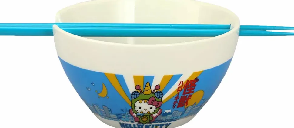 Hello Kitty - Kaiju Hello Kitty Ceramic Ramen Bowl with Chopsticks