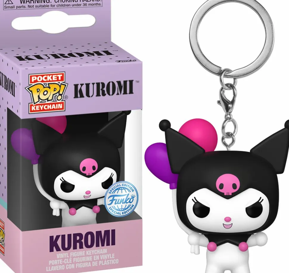 Hello Kitty - Kuromi with Balloons Pocket Pop! Keychain