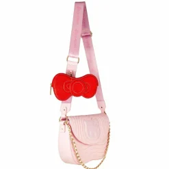 Hello Kitty - Pink Quilted 9” Faux Leather Crossbody Bag