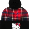 Hello Kitty - Plaid Punk Pom Beanie (One Size Fits Most)