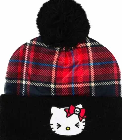 Hello Kitty - Plaid Punk Pom Beanie (One Size Fits Most)