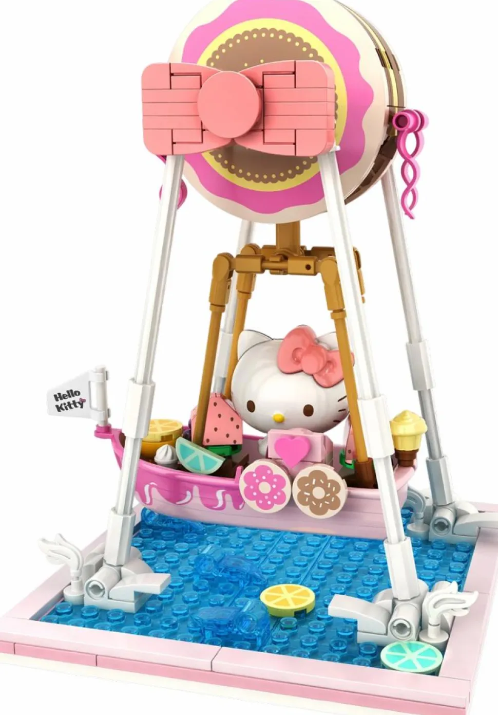 Hello Kitty - Summer Wunderland Hello Kitty Donut Ship Ride Building Block Construction Set (280 Pieces)