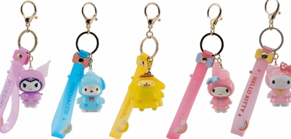 Hello Kitty and Friends - Pochacco Raincoat Series Boxed Keychain with Hand Strap